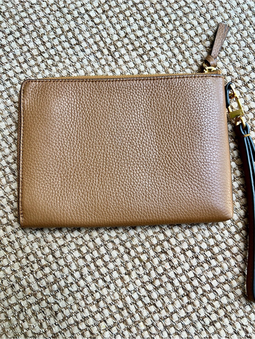 🤎 Tory Burch Leather Double-Compartment Wristlet Clutch - Picture 2 of 8